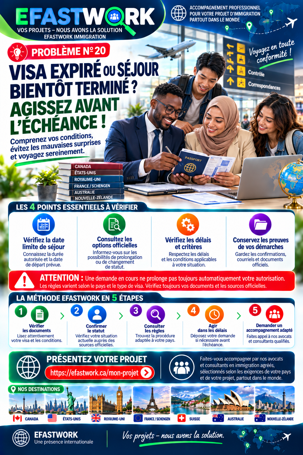 Immigration : que faire si votre visa expire avant votre départ ou si vous risquez de dépasser la durée de séjour autorisée ?