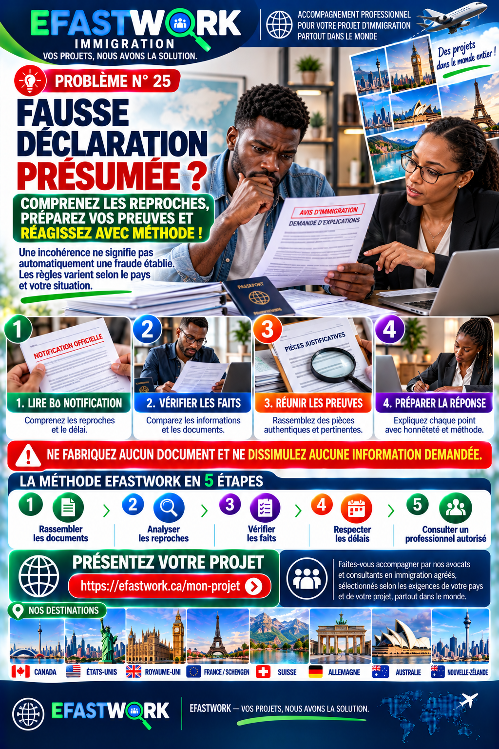 ⚠️ Immigration : comment réagir lorsqu’on vous soupçonne de fausse déclaration dans votre dossier ?