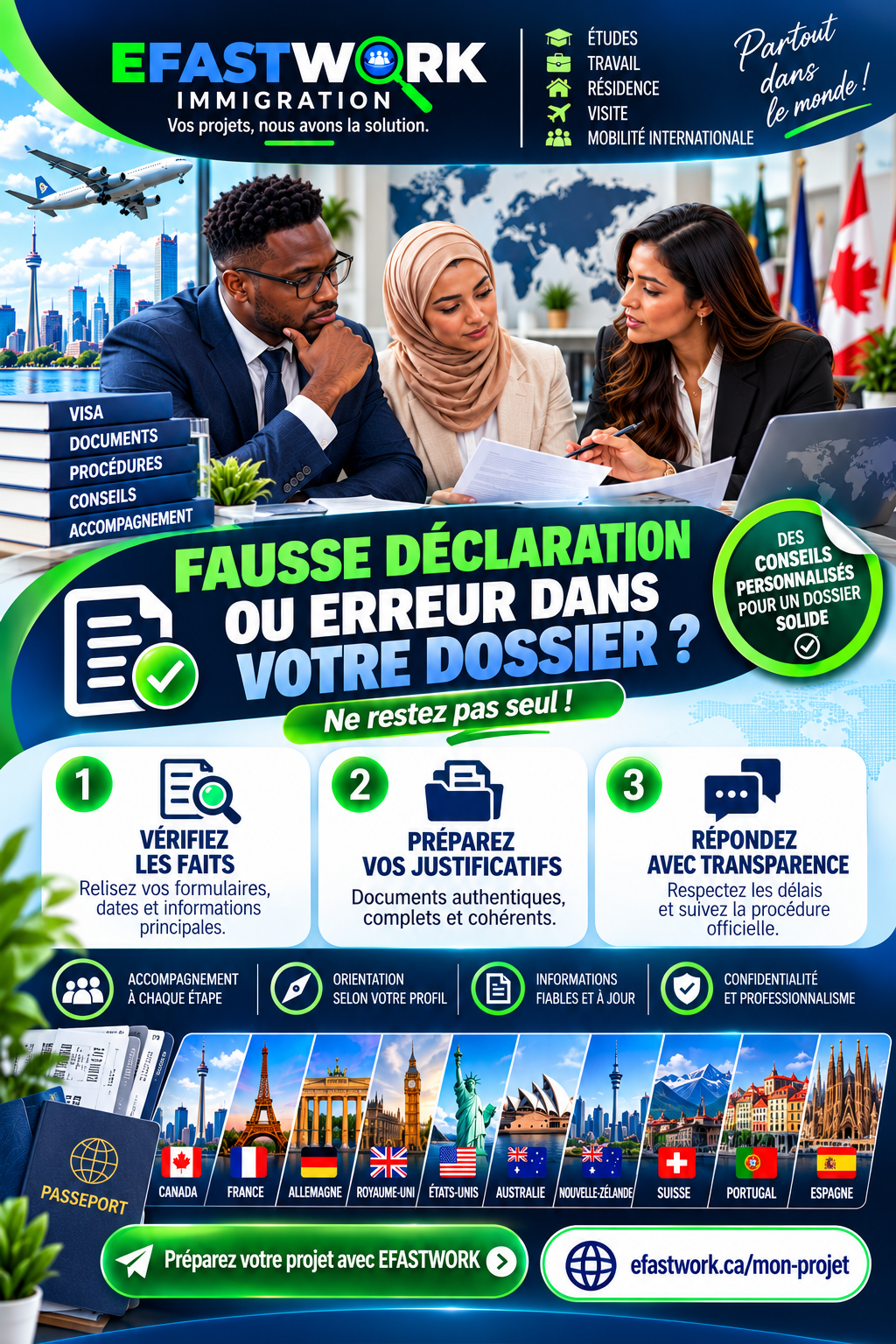 Fausse déclaration ou erreur dans votre dossier d’immigration ? Comment réagir et protéger vos droits ?