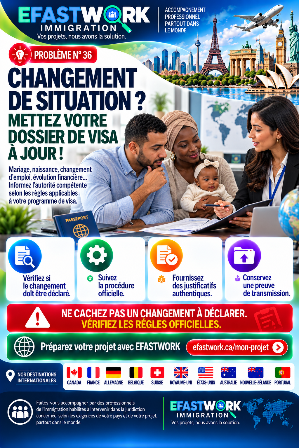 📢 Changement de situation ? Mettez votre dossier de visa à jour !