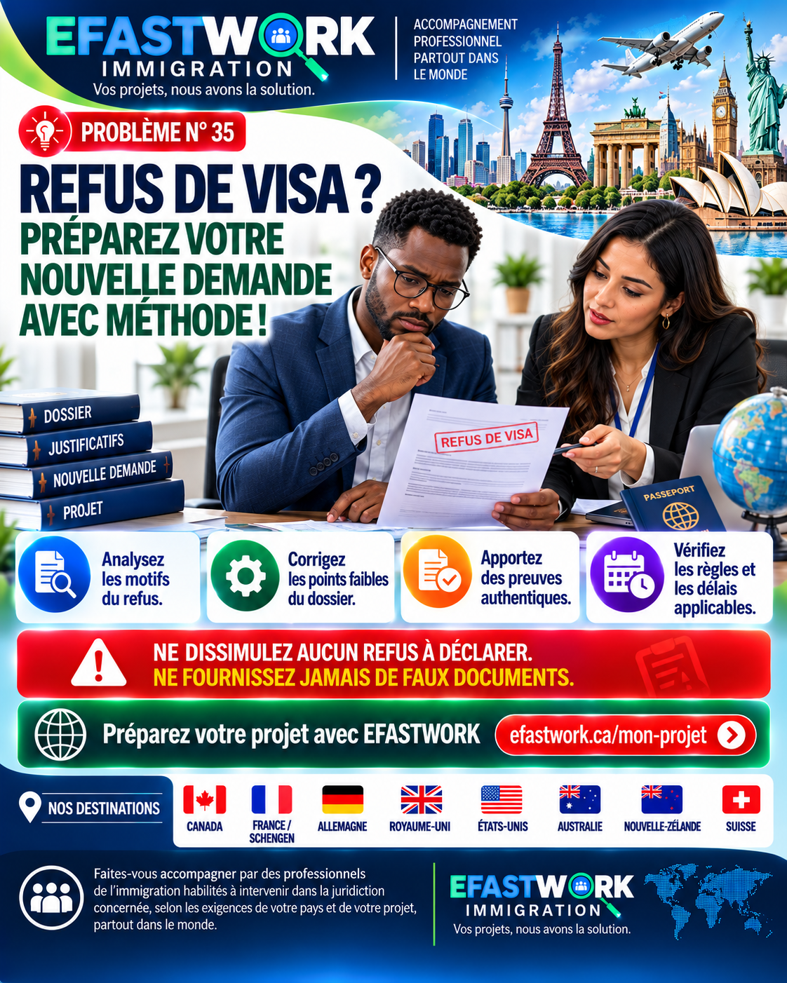 🚨 Refus de visa ? Préparez votre nouvelle demande avec méthode !